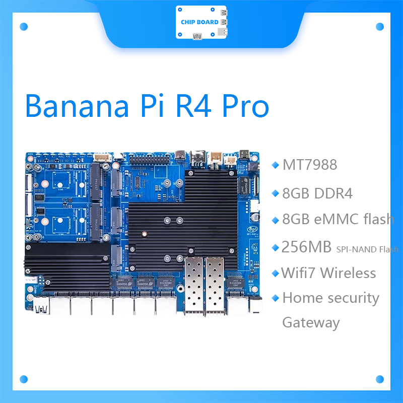 Bananapi Bpi R4 Wifi 7 - Banana Pi BPI-R4 Pro kartı, 2x